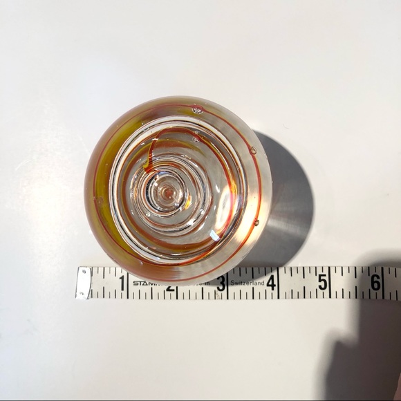 Vintage art glass red and orange swirl paper weight (1.8lbs) - Picture 7 of 7